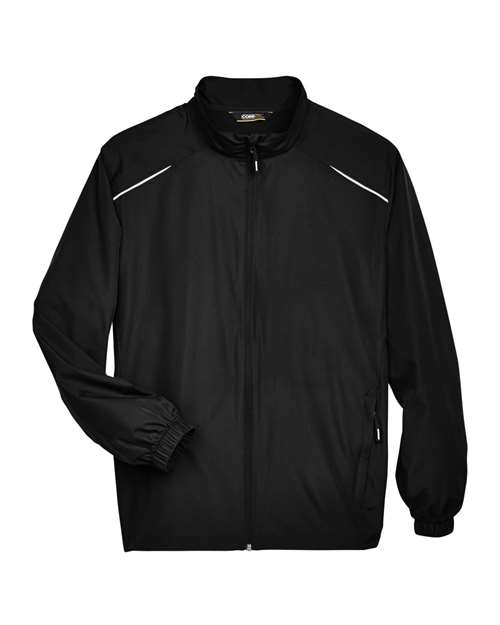 CORE365 Men's Tall Techno Lite Motivate Unlined Lightweight Jacket - Black Front