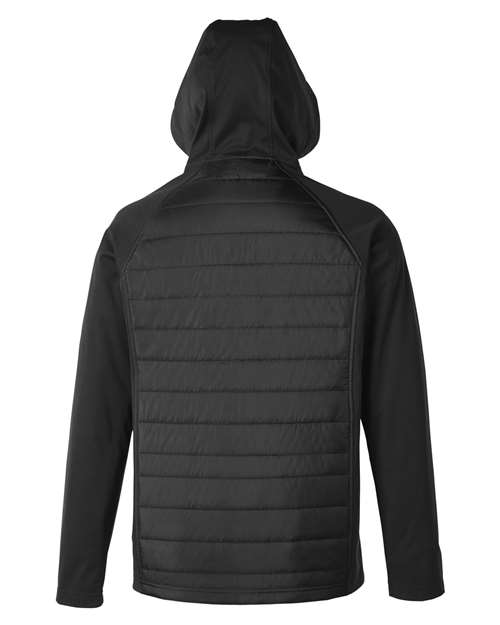 CORE365 Unisex Techno Lite Hybrid Hooded Jacket - Back