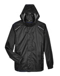 CORE365 Men's Climate Seam Sealed Lightweight Variegated Ripstop Jacket - Black Front