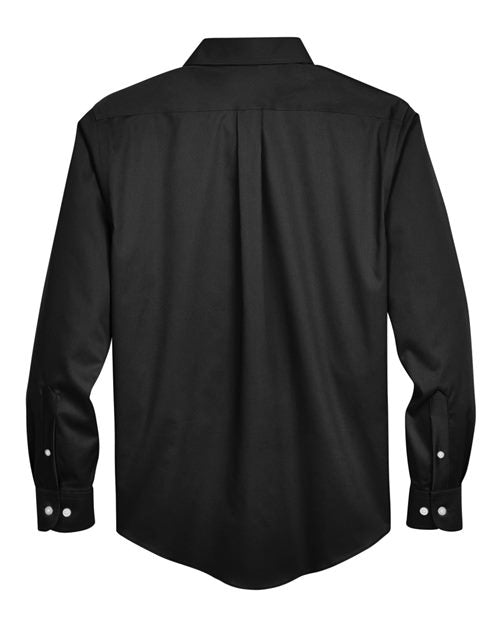 Devon & Jones Men's Tall Crown Collection® Solid Stretch Twill Woven Dress Shirt - Back