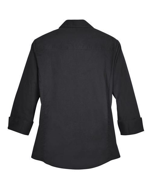 Devon & Jones Women's Perfect Fit™ Three-Quarter Sleeve Stretch Poplin Dress Shirt - Back