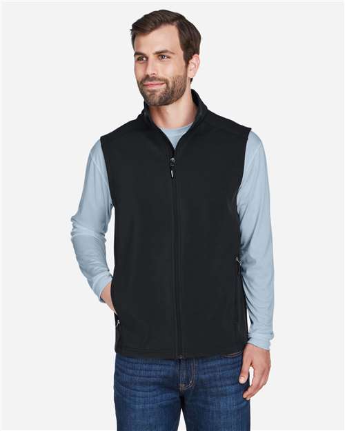 CORE365 Men's Cruise Two-Layer Fleece Bonded Soft Shell Vest - Model Front