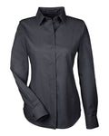 Devon & Jones Women's Crown Collection® Royal Dobby Woven Dress Shirt - Black Front