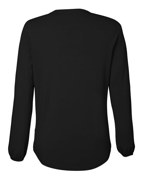 Devon & Jones Women's Raleigh Half-Placket Knit Top - Back