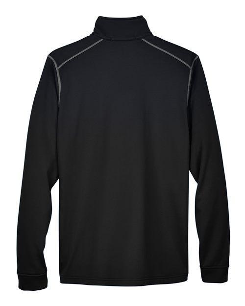 Devon & Jones Men's Newbury Colorblock Mélange Fleece Full-Zip jacket - Back
