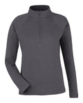 Devon & Jones Women's New Classics® Charleston Quarter-Zip Pullover - Black Melange Front