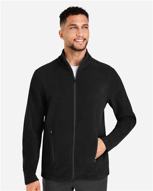 Devon & Jones Men's CrownLux Performance® Fleece Full-Zip Jacket - Model Front