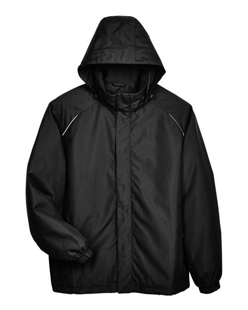 CORE365 Men's Tall Brisk Insulated Jacket - Black Front