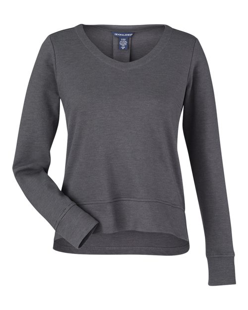 Devon & Jones Women's New Classics® Charleston Pullover - Black Melange Front