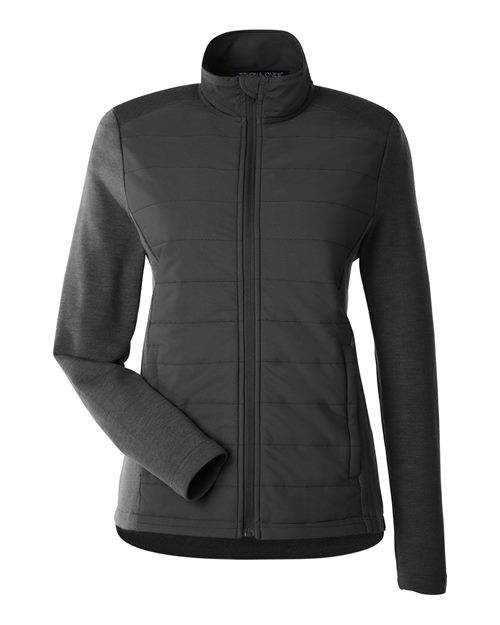 Devon & Jones Women's New Classics® Charleston Hybrid Jacket - Black/ Melange Black Front