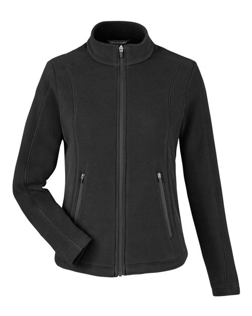 Devon & Jones Women's CrownLux Performance® Fleece Full-Zip Jacket - Black Front