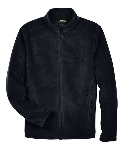CORE365 Men's Tall Journey Fleece Jacket - Black Front
