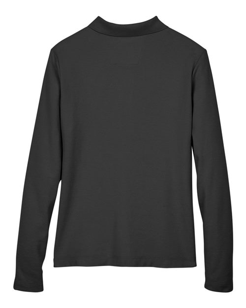 Devon & Jones Women's Pima Piqué Long Sleeve Polo - Back