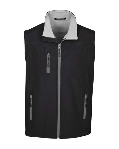 Devon & Jones Unisex Soft Shell Vest - Black Front