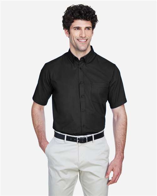 CORE365 Men's Tall Optimum Short Sleeve Twill Dress Shirt - Model Front