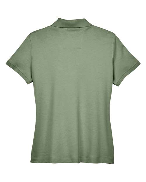 Devon & Jones Women's Perfect Pima Interlock Polo - Back