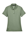 Devon & Jones Women's Perfect Pima Interlock Polo - Dill Front