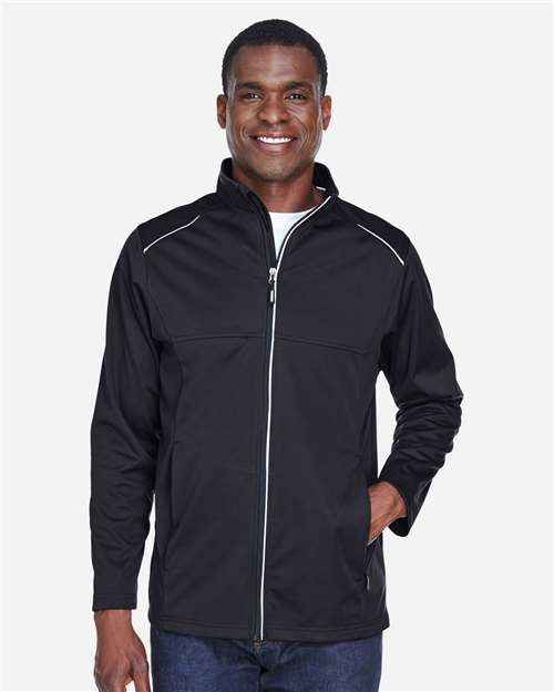 CORE365 Men's Tall Techno Lite Three-Layer Knit Tech-Shell - Model Front