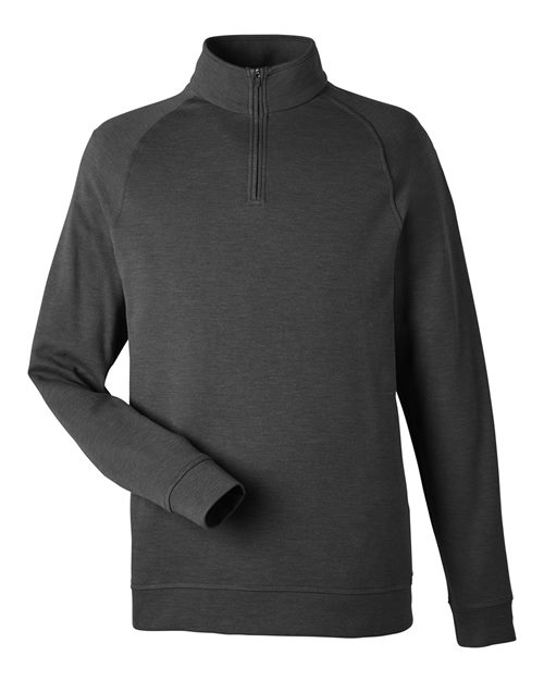 Devon & Jones Men's New Classics® Charleston Quarter-Zip Pullover - Black Melange Front