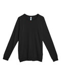 Lane Seven Unisex French Terry Crewneck Sweatshirt - Black Front