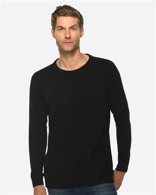 Lane Seven Unisex French Terry Crewneck Sweatshirt - Model Front