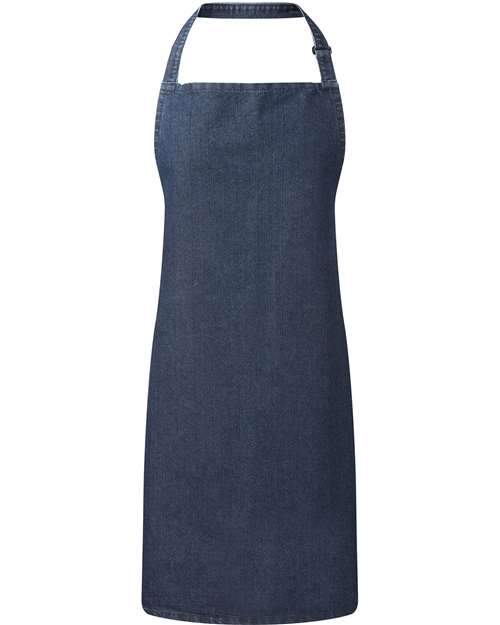 Artisan Collection by Reprime Recycled Bib Apron - Indigo Denim Front