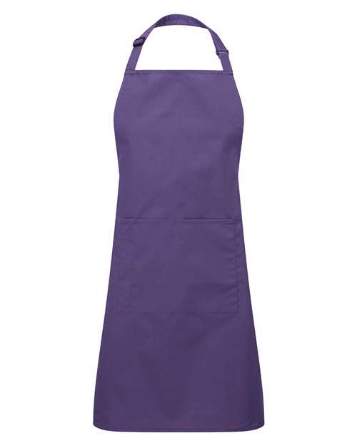 Artisan Collection by Reprime Recycled Pocket Bib Apron - Purple Front