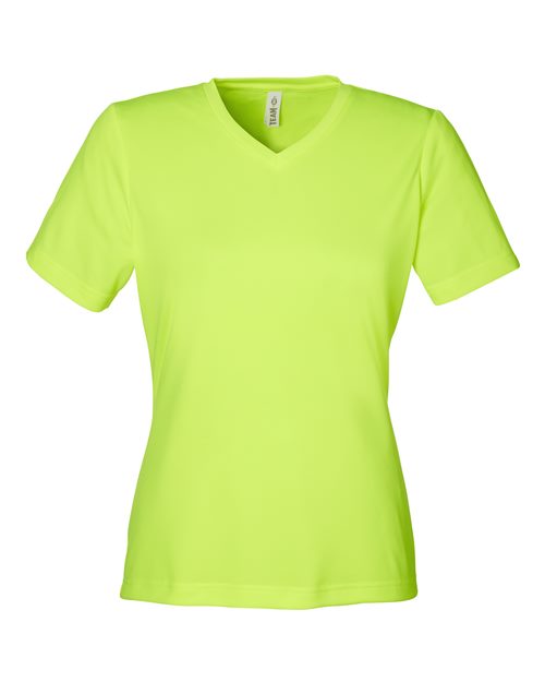 Team 365 Women's Zone Performance Mesh T-Shirt - Safety Yellow Front