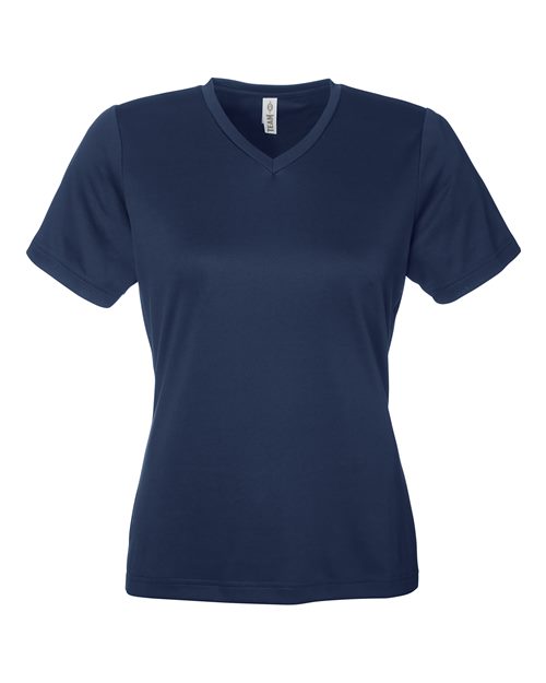 Team 365 Women's Zone Performance Mesh T-Shirt - Sport Dark Navy Front