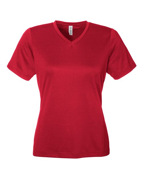 Team 365 Women's Zone Performance Mesh T-Shirt - Sport Red Front