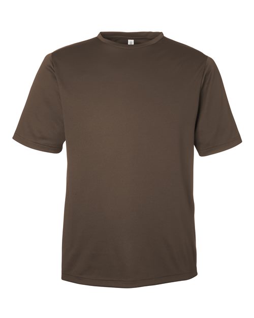 Team 365 Men's Zone Performance Mesh T-Shirt - Sport Dark Brown Front