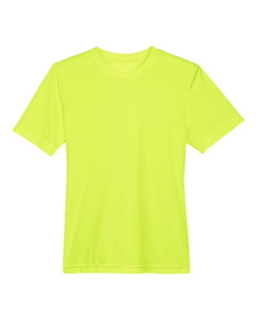 Team 365 Youth Zone Performance T-Shirt - Safety Yellow Front