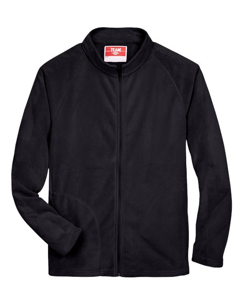 Team 365 Men's Campus Microfleece Jacket - Black Front