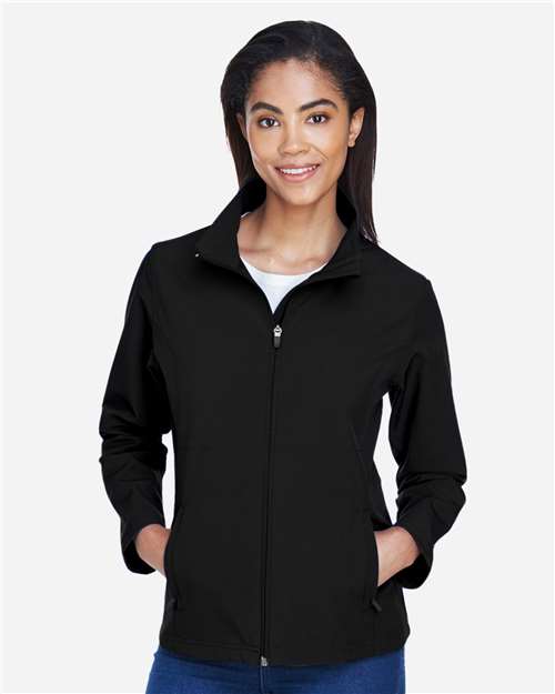 Team 365 Women's Leader Soft Shell Jacket - Model Front