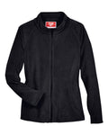 Team 365 Women's Campus Microfleece Jacket - Black Front