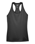 Team 365 Women's Zone Performance Racerback Tank - Black Front