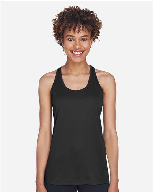 Team 365 Women's Zone Performance Racerback Tank - Model Front