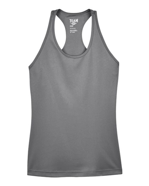 Team 365 Women's Zone Performance Racerback Tank - Sport Graphite Front