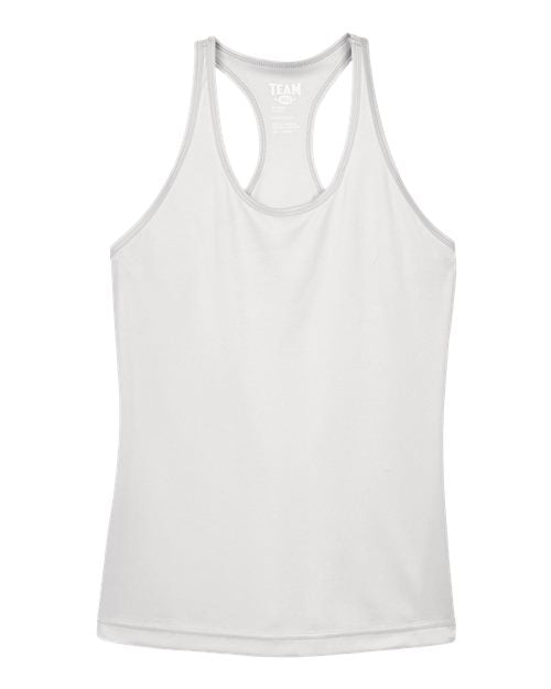 Team 365 Women's Zone Performance Racerback Tank - Sport Silver Front