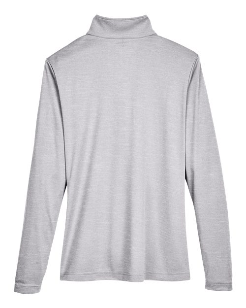 Team 365 Women's Zone Sonic Heather Performance Quarter-Zip Pullover - Back