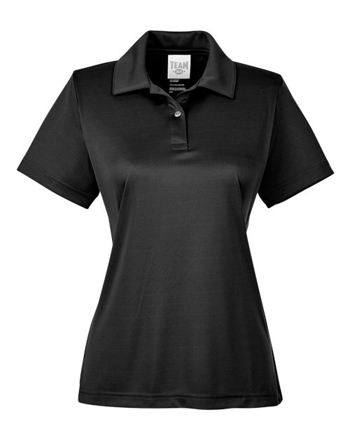 Team 365 Women's Zone Performance Polo - Black Front