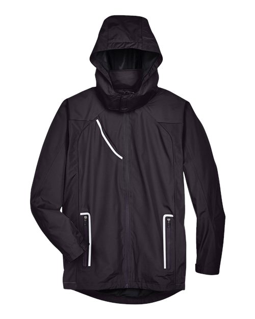 Team 365 Men's Dominator Waterproof Jacket - Black Front