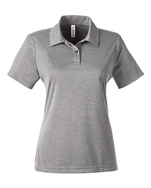 Team 365 Women's Zone Sonic Heather Performance Polo - Athletic Heather Front