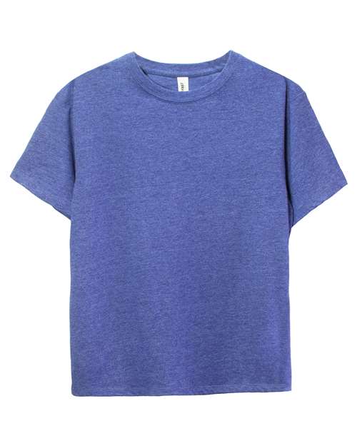 Threadfast Apparel Youth Ultimate CVC T-Shirt - Royal Heather Front