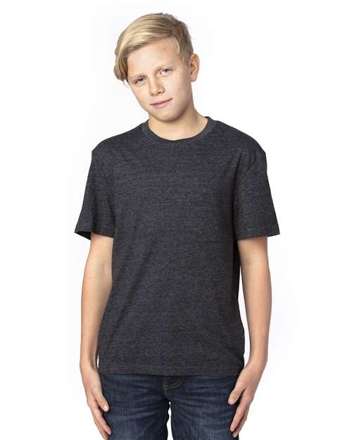 Threadfast Apparel Youth Triblend T-Shirt - Model Front