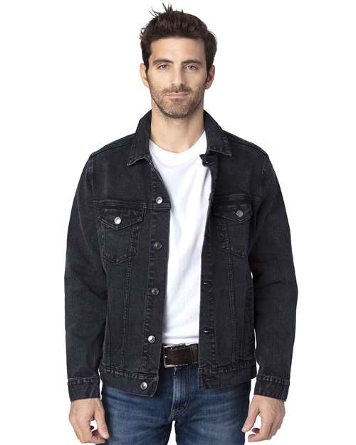 Threadfast Apparel Unisex Denim Jacket - Model Front