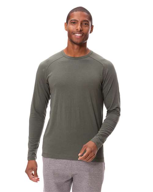 Threadfast Apparel Unisex Impact Long-Sleeve T-Shirt - Model Front