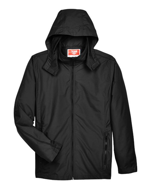 Team 365 Unisex Conquest Jacket with Mesh Lining - Black Front