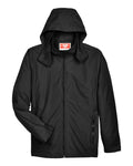 Team 365 Unisex Conquest Jacket with Mesh Lining - Black Front