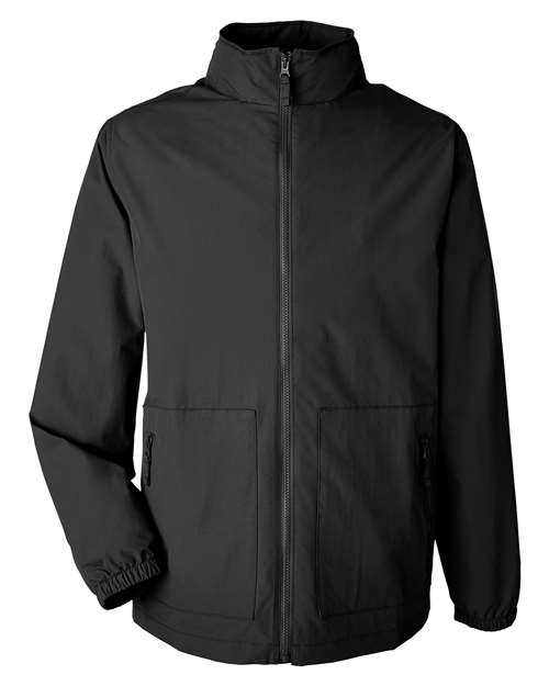 Team 365 Unisex Zone HydroSport™ Storm Flap Jacket - Black Front